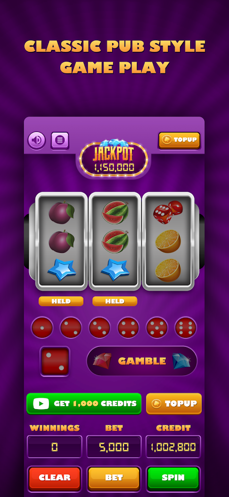 TripleDice Pub Fruit Machine