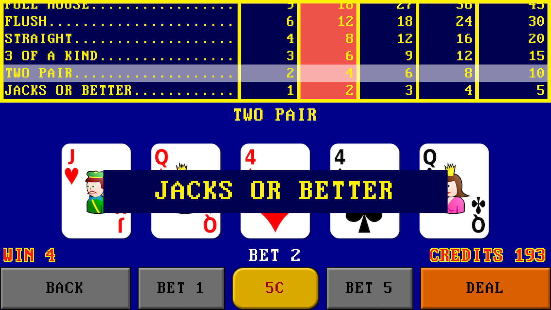 Video Poker Simulator